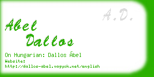 abel dallos business card