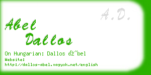 abel dallos business card